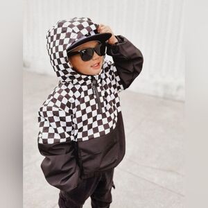 Little Trouble Cool Days Checkered Pullover